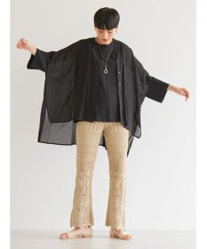 AMERICAN HOLIC バックギャザーＶネックシアーシャツ