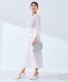 YECCA VECCA ジョーゼットプリーツワンピース