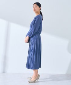 YECCA VECCA ジョーゼットプリーツワンピース