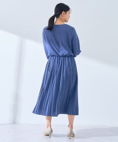 YECCA VECCA ジョーゼットプリーツワンピース