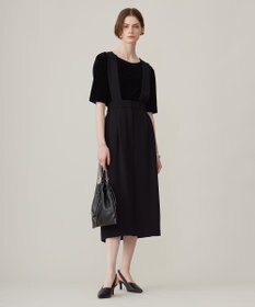 ICB L 【洗える】フロッキーベロア 5分袖プルオーバー