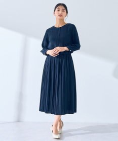 YECCA VECCA ジョーゼットプリーツワンピース