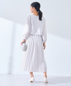 YECCA VECCA ジョーゼットプリーツワンピース