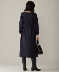 自由区 S 【洗える】ウールミックスストレッチツイル ワンピース