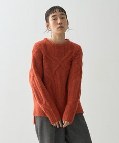 AMERICAN HOLIC ローゲージアラン柄ニットプルオーバー