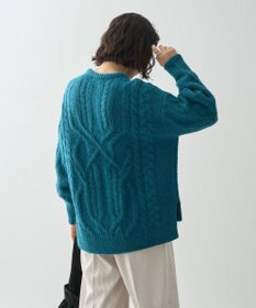 AMERICAN HOLIC ローゲージアラン柄ニットプルオーバー