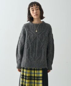 AMERICAN HOLIC ローゲージアラン柄ニットプルオーバー