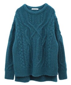 AMERICAN HOLIC ローゲージアラン柄ニットプルオーバー