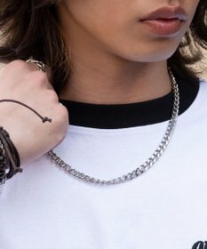 WEGO 【ユニセックス着用ITEM/MLサイズ展開】アクセ付きリンガーグラフィックT（SS）