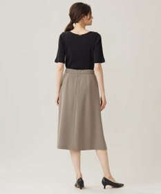 自由区 【洗える】ソフトリブ5分袖 Tシャツ