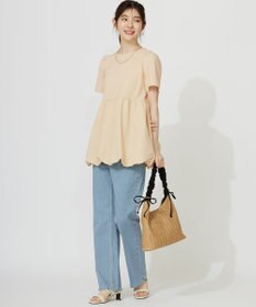 ANY SIS 【洗える】コンビネーションペプラム チュニック