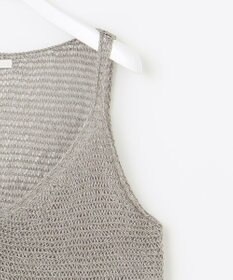 自由区 クロッシェライクニット ジレ