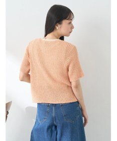 earth music&ecology バイカラーＶネックカーディガン