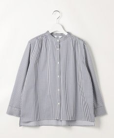 J.PRESS LADIES ストライプジャガード バンドカラー カットソー