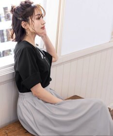 Tiaclasse L 【洗える】ゆったりシルエットの幅広カフスブラウス