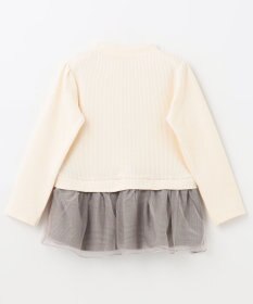 ANY KIDS パール付きペプラムトレーナー