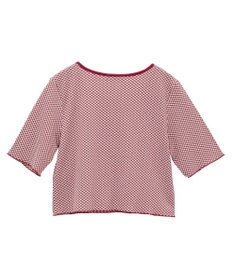 earth music&ecology ＳＥＴ２点ギンガムメロ－カーデ＋リボンタンク