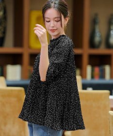 Tiaclasse 【前後2way・洗える】シアープリーツブラウス