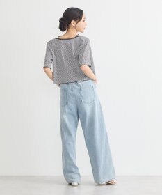 earth music&ecology ＳＥＴ２点ギンガムメロ－カーデ＋リボンタンク