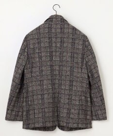 JOSEPH ABBOUD 【イタリア素材/軽量/中綿キルト裏地】スライバーチェックジャージー ジャケット