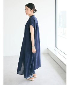 CRAFT STANDARD BOUTIQUE インド綿バンドカラーワンピース