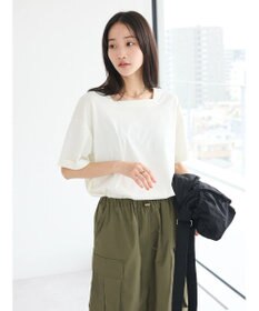 CRAFT STANDARD BOUTIQUE 接触冷感/抗菌防臭/ 前後2WAY半袖スクエアネックTee