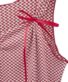 earth music&ecology ＳＥＴ２点ギンガムメロ－カーデ＋リボンタンク