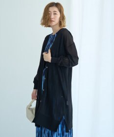 YECCA VECCA シアーニットロング丈カーディガン