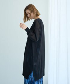 YECCA VECCA シアーニットロング丈カーディガン