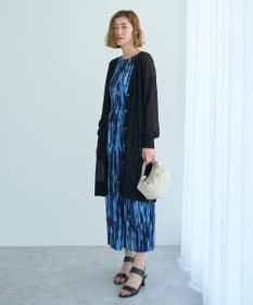 YECCA VECCA シアーニットロング丈カーディガン