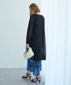 YECCA VECCA シアーニットロング丈カーディガン