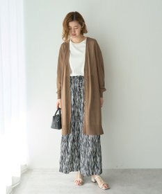 YECCA VECCA シアーニットロング丈カーディガン