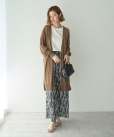 YECCA VECCA シアーニットロング丈カーディガン