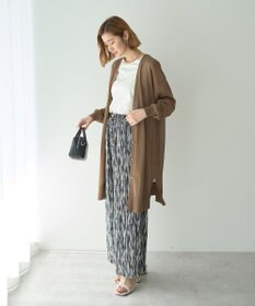 YECCA VECCA シアーニットロング丈カーディガン