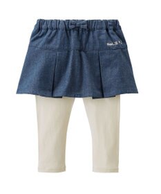 MIKI HOUSE HOT BISCUITS 【80-120cm】 デニム スカート付きパンツ