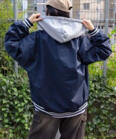 WEGO 【ユニセックス着用ITEM】2WAYフードワッペンスタジャン