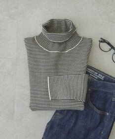 AMERICAN HOLIC バイパチリブタートルネックニットプルオーバー