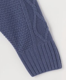 ANY 【6色展開】ソフトアクリルハイネックケーブルニット