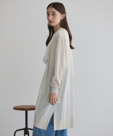 YECCA VECCA シアーニットロング丈カーディガン
