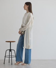 YECCA VECCA シアーニットロング丈カーディガン