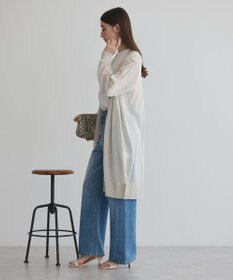 YECCA VECCA シアーニットロング丈カーディガン