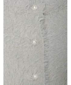 earth music&ecology ミニシャギーパールボタンカーディガン