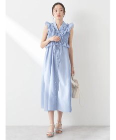 earth music&ecology ＳＥＴ２点シャーリングビスチェ×シャツワンピース