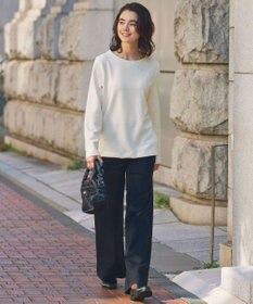 AIGLE サイドスリットボタン クルーネックフリースプルオーバー