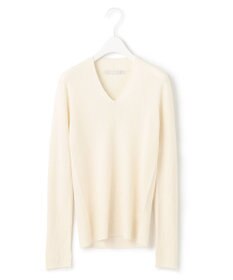 ICB 【洗える】エクストラファインメリノリブ Vネックニット