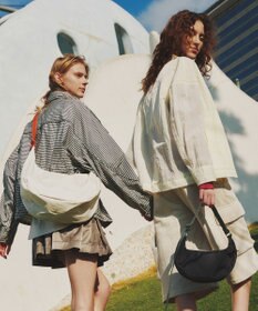 LeSportsac MED HAMMOCK ADJ BAG/ディープシー/ボトルグリーンウェビング