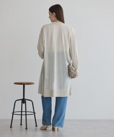 YECCA VECCA シアーニットロング丈カーディガン