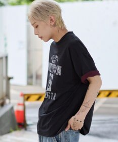 WEGO 【ユニセックス着用ITEM】バイカラーロゴT（SS）