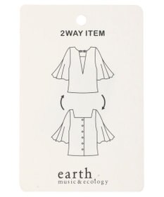 earth music&ecology ２ＷＡＹショルダースリットブラウス