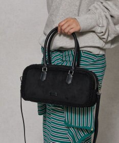 style code 【Ungrid/アングリッド】　ムートンタッチ　スクエアワイドボストンバッグ